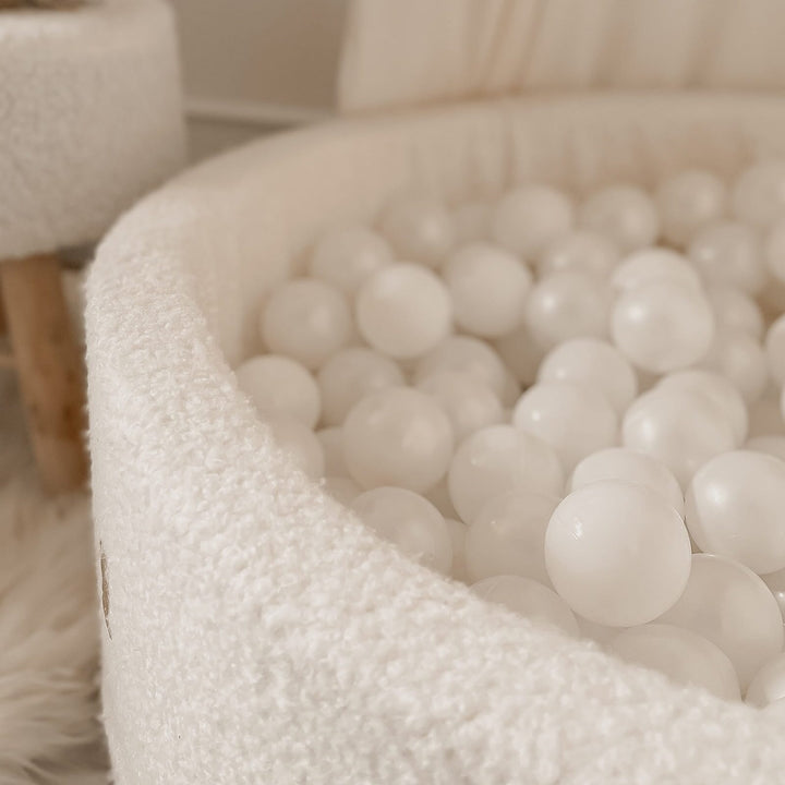 MeowBaby® Boucle White Round Ball Pit Ball Pits MeowBaby