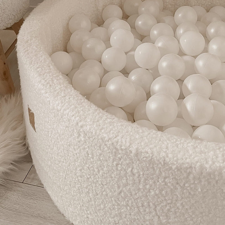 MeowBaby® Boucle White Round Ball Pit Ball Pits MeowBaby