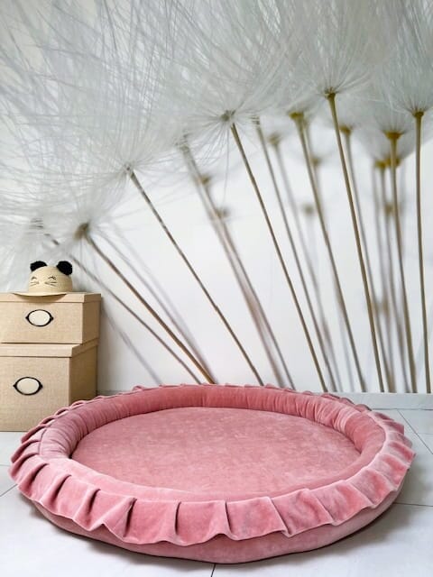 Monio for Kids Dirty Pink Velvet Padded Nest Playmat Play Mats MONIO for Kids