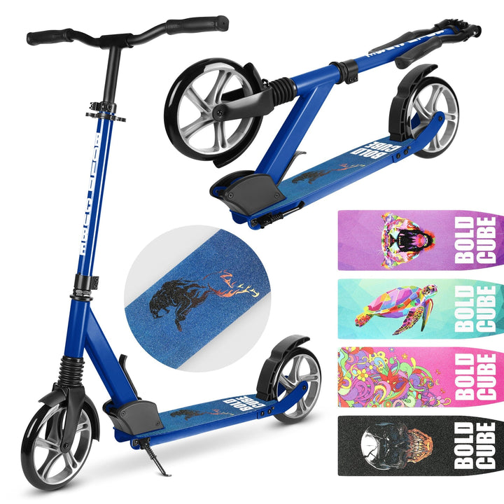 Navy - Big 2 Wheel Scooter Big Wheeler BOLDCUBE Scooters