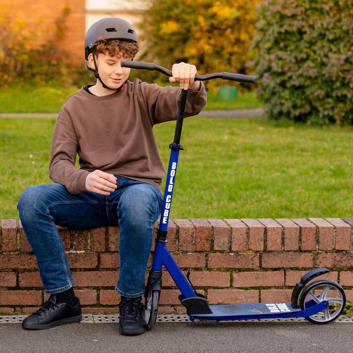 Navy - Big 2 Wheel Scooter Big Wheeler BOLDCUBE Scooters