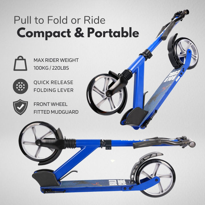 Navy - Big 2 Wheel Scooter Big Wheeler BOLDCUBE Scooters