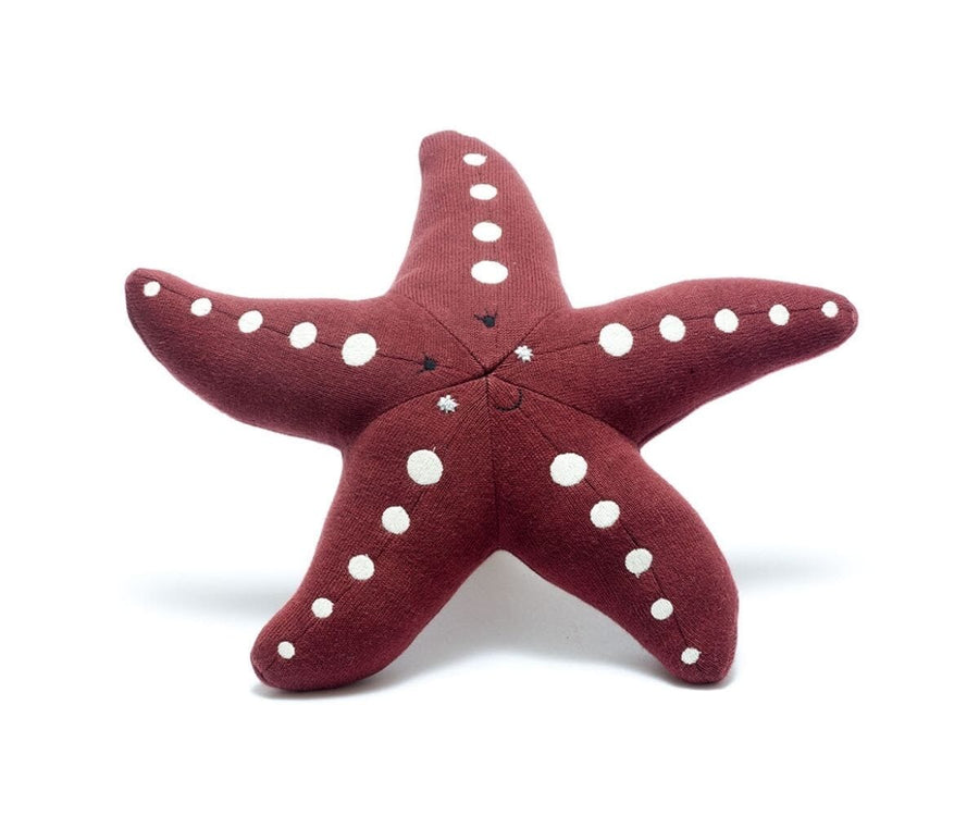 Organic Cotton Dark Pink Starfish Scandi Toy Baby Activity Toys Best Years