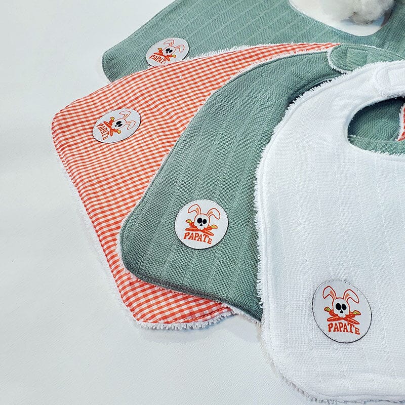 Papate Vichy Organic Cotton Lop Bib Bibs Papate