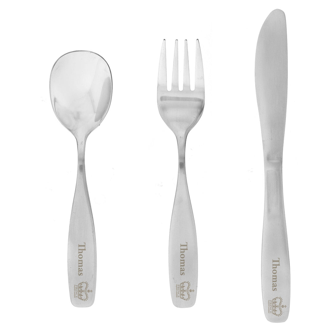 Personalised 3 Piece Prince Cutlery Set Flatware Sets Mini Bee