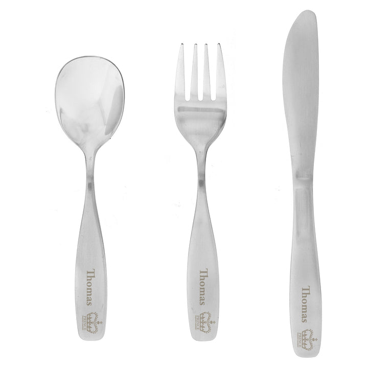 Personalised 3 Piece Prince Cutlery Set Flatware Sets Mini Bee