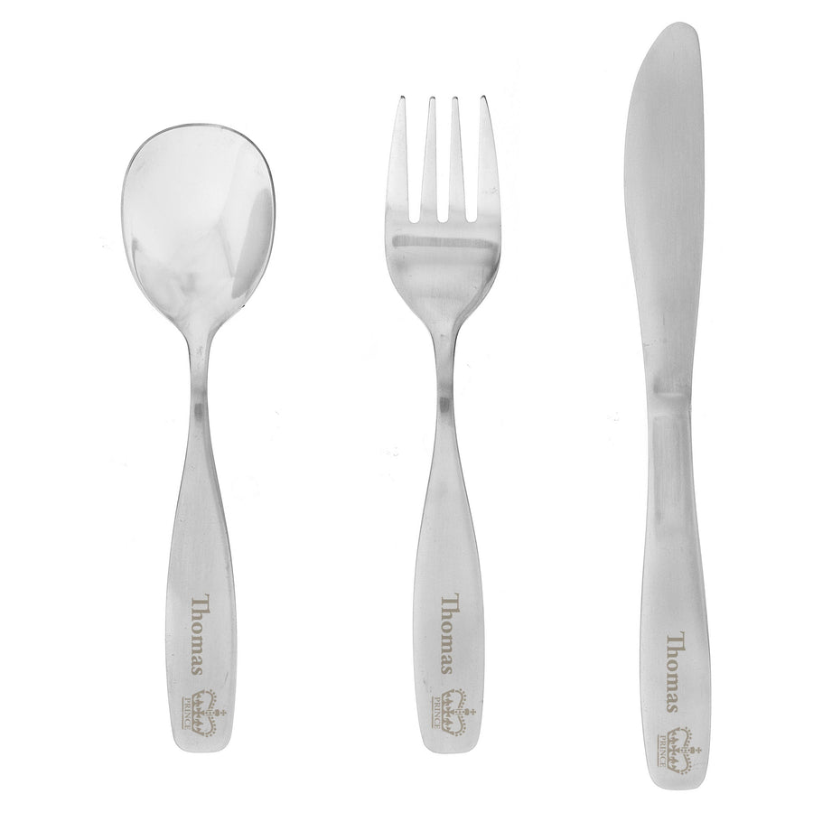 Personalised 3 Piece Prince Cutlery Set Flatware Sets Mini Bee