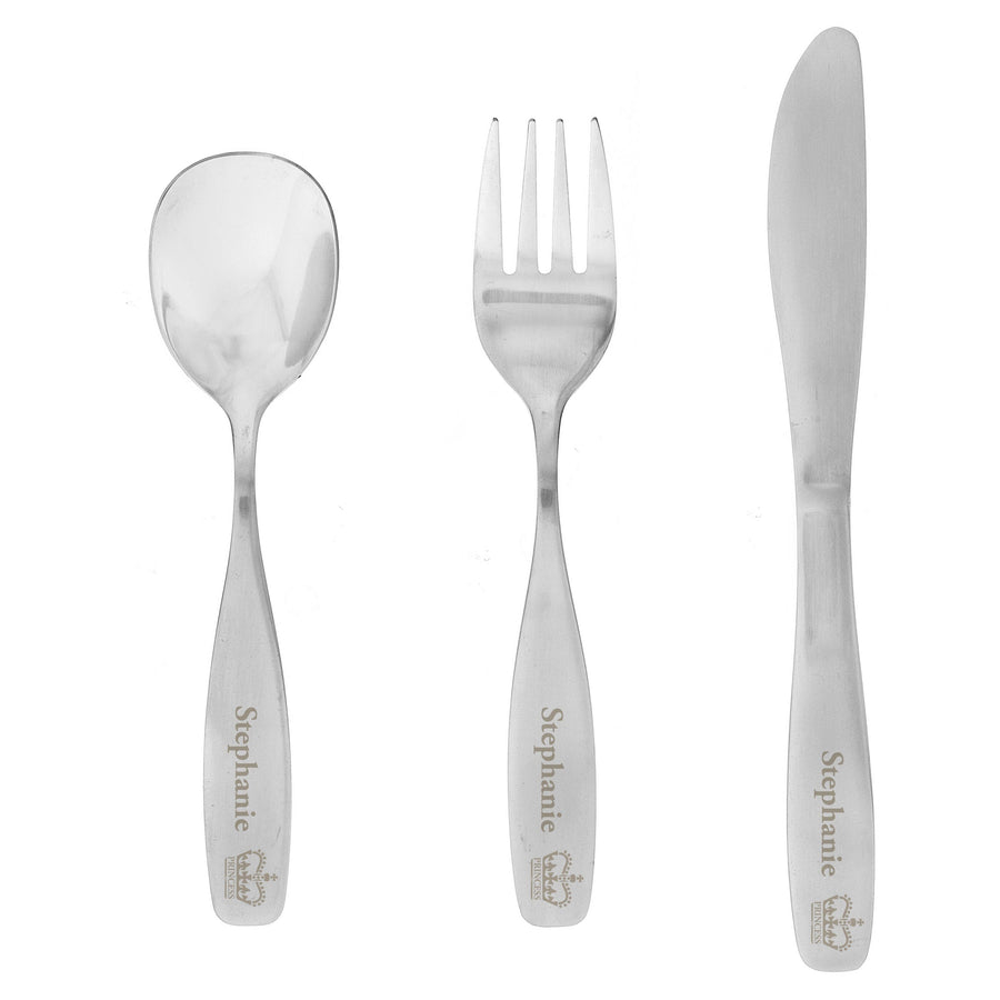 Personalised 3 Piece Princess Cutlery Set Flatware Sets Mini Bee