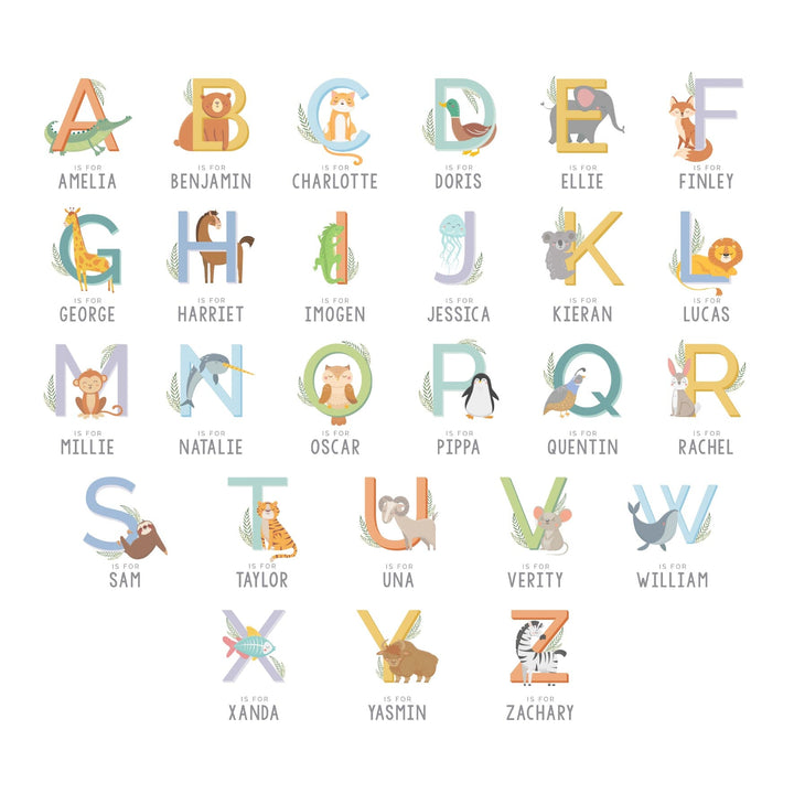 Personalised Animal Alphabet Plastic Mug Mugs Mini Bee