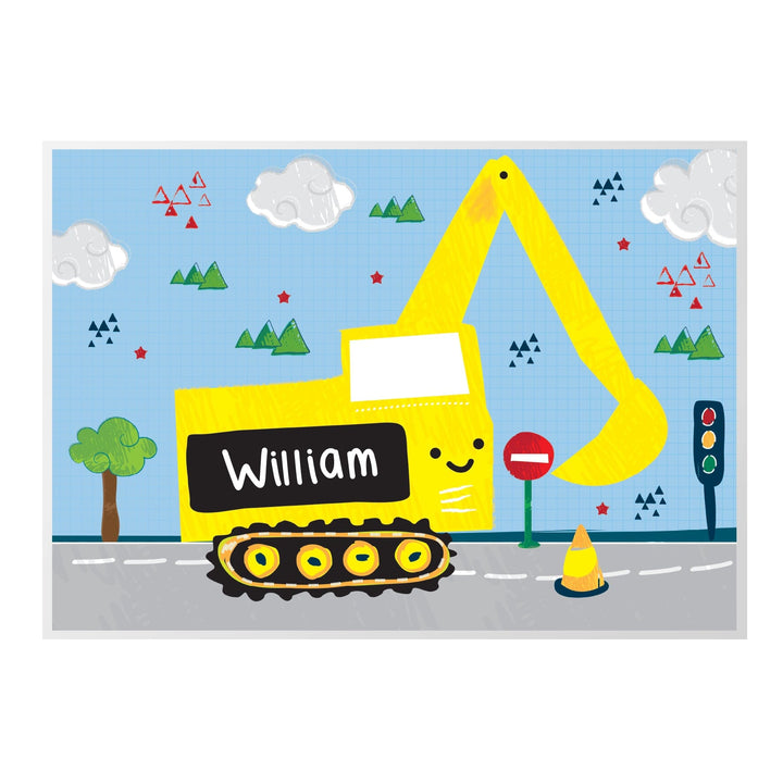 Personalised Digger Placemat Placemats Mini Bee