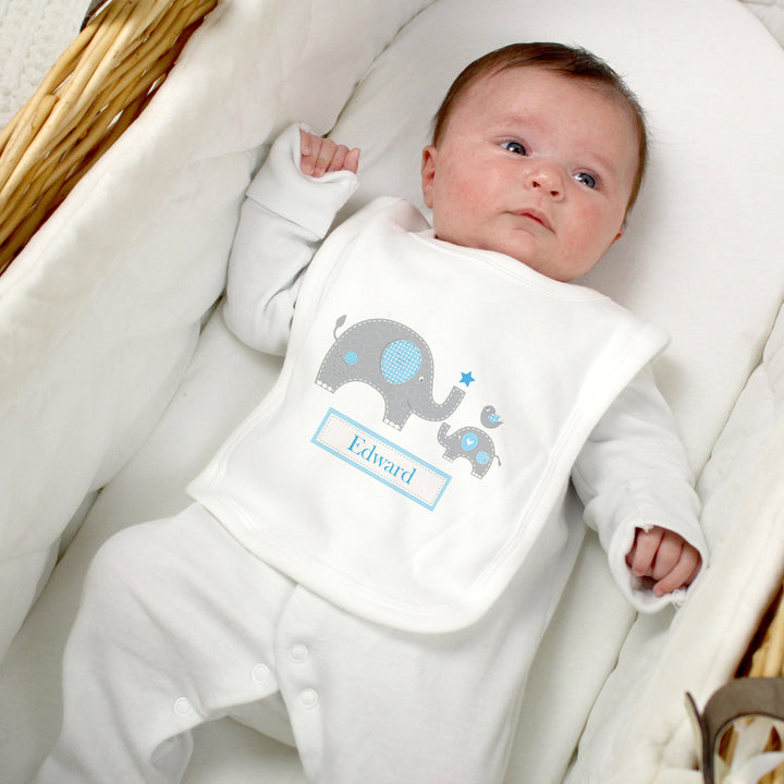 Personalised Elephant Baby Bib Bibs Mini Bee