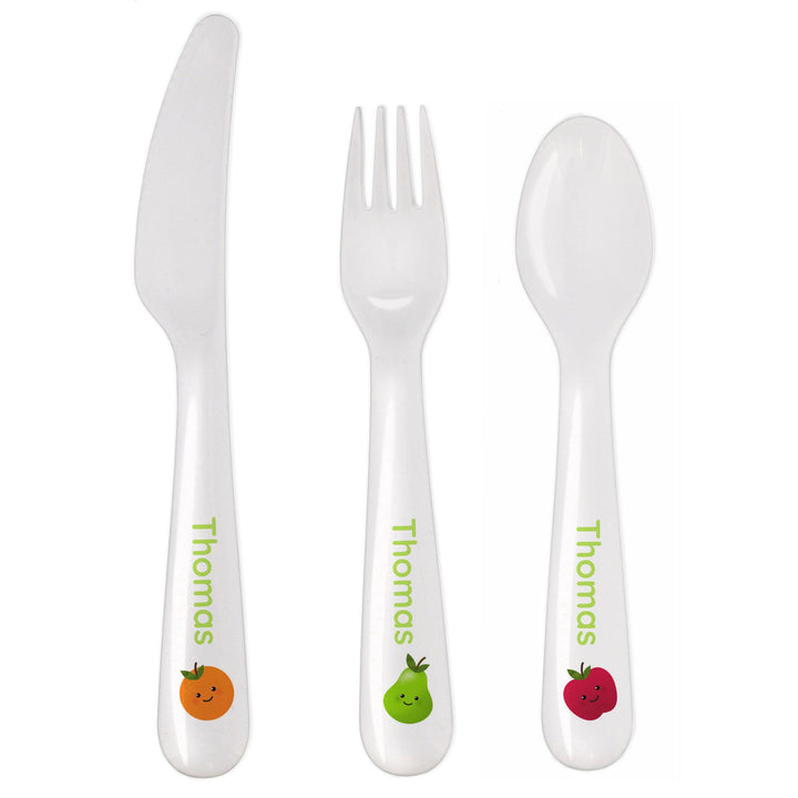 Personalised Healthy Eating Plastic Cutlery Flatware Sets Mini Bee