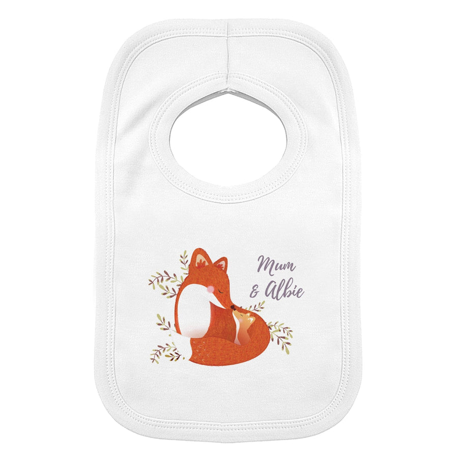 Personalised Mummy and Me Fox Bib Bibs Mini Bee