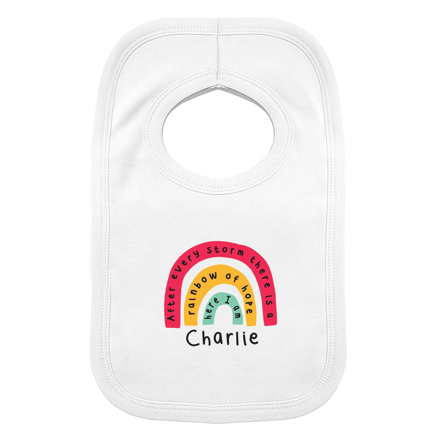 Personalised Rainbow Bib Bibs Mini Bee