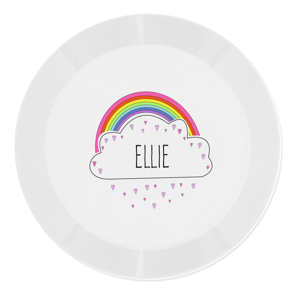 Personalised Rainbow Plastic Plate Plates Mini Bee