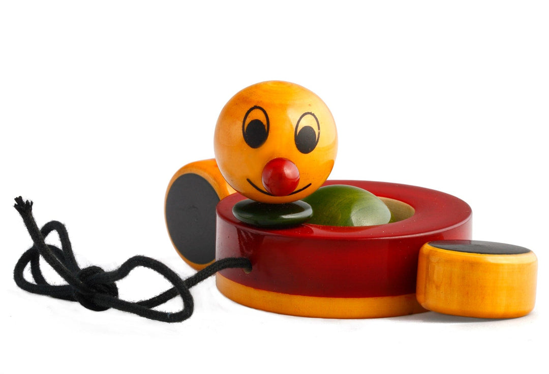 Pull Along Wooden Toy Paddling Duckling Baby Activity Toys Ethiqana