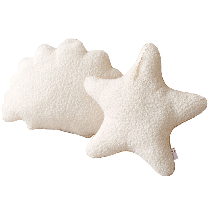 Seashell Pillows, Starfish Throw Pillows, Crustaceancore Decor Decorative minicamp