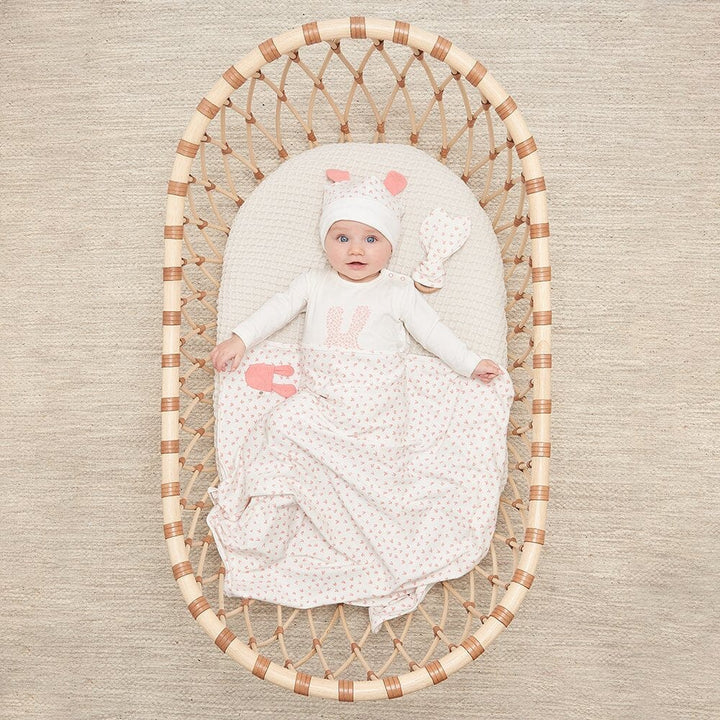 Stevie Pink Bunny Teething Ring Pacifiers & Teethers The Bonnie Mob