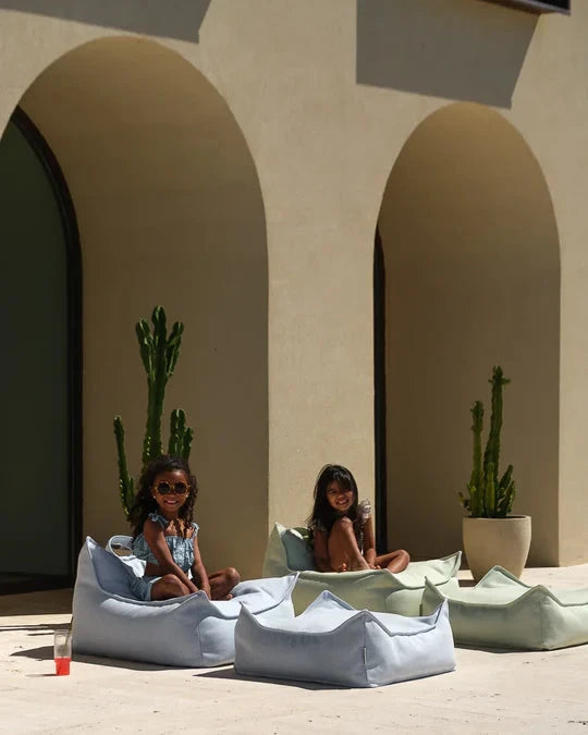 Wigiwama Azure Outdoor Square Ottoman Floor Chairs Wigiwama
