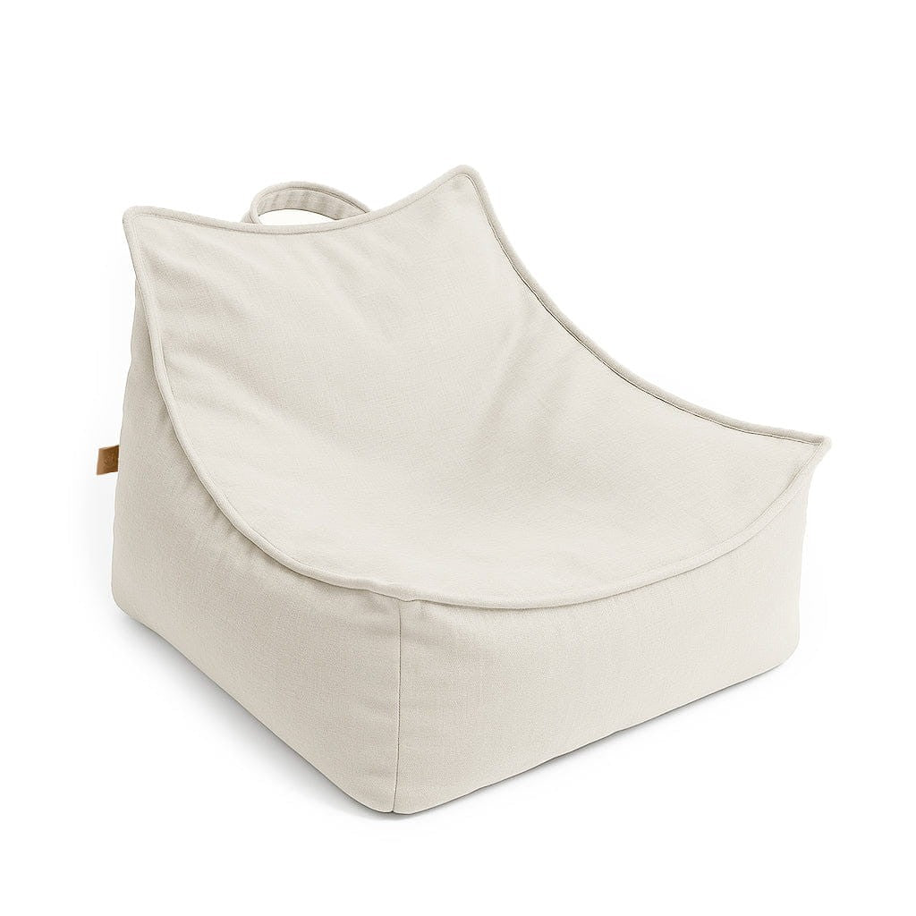 MeowBaby Outzy Sako Bag in Oat Blush Beige — kids bean bag chair for indoor and outdoor use