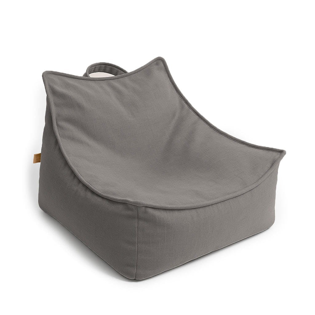 MeowBaby Outzy Sako Bag in Drift Dlay Taupe — adjustable filling kids bean bag chair