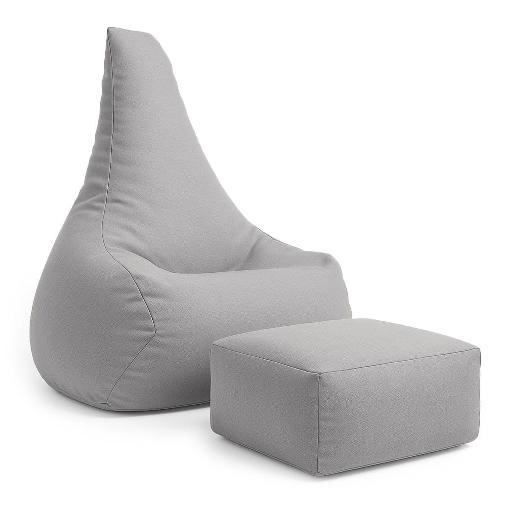 MeowBaby Outzy Tearor Sako Bag in FeatherFog Gray — premium MeowBaby bean bag chair