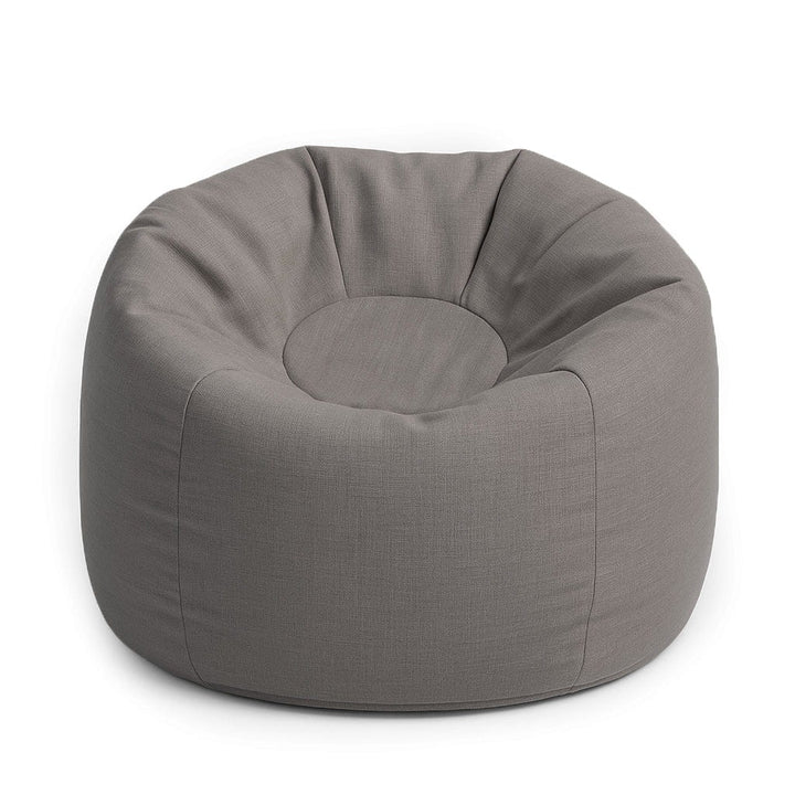 MeowBaby Outzy Floreo Bean Bag in Drift Dlay Taupe — adjustable fill kids bean bag