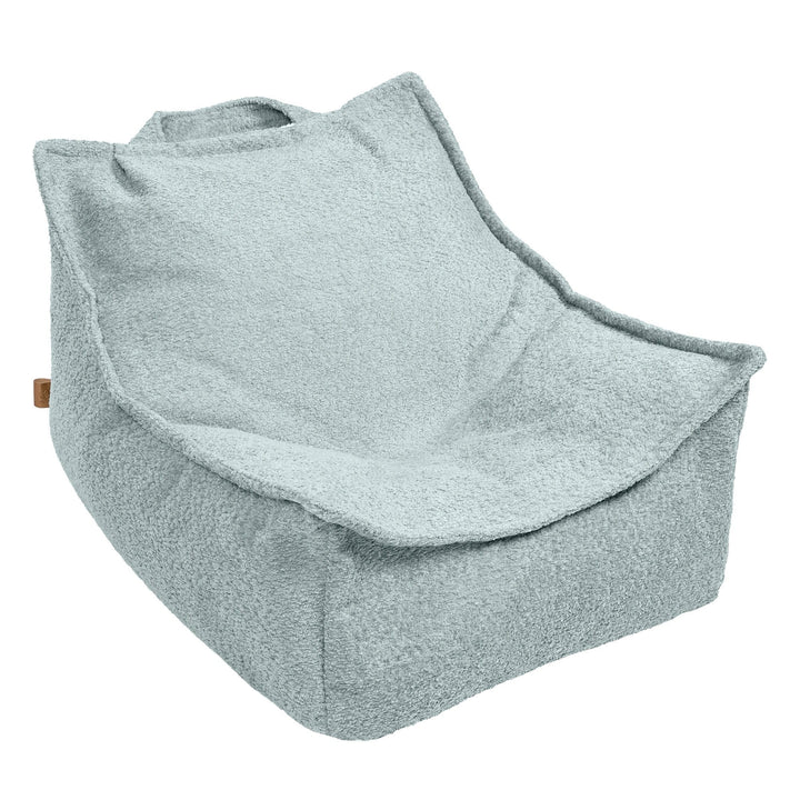MeowBaby Boucle Bean Bag for Kids in Fresh Mint — soft bean bag for children&
