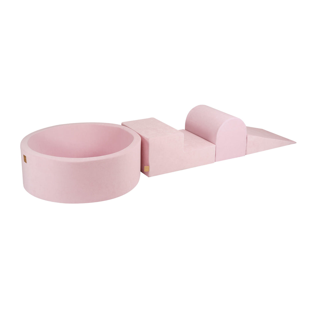 MeowBaby Soft Play Ball Pit - Velvet, Power Pink