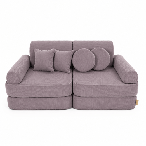 MeowBaby Slimcord Pocket Kids Sofa Plus in Taupe