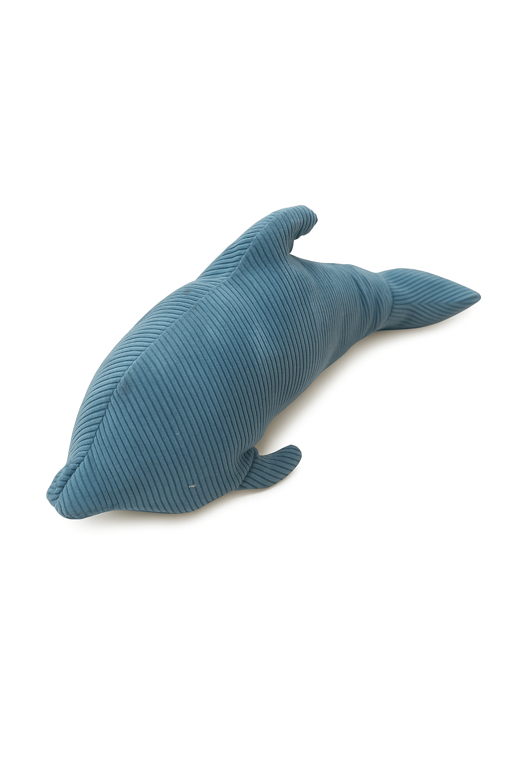 MeowBaby Dolphin Decorative Pillow in Dusty Teal ribbed Slimcord fabric
