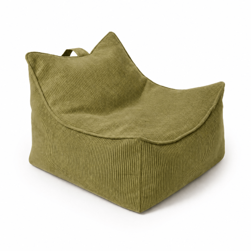 MeowBaby Sako Bag in Slimcord Lime corduroy