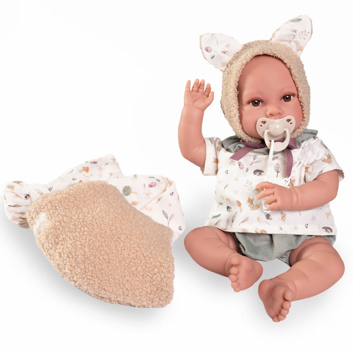 Antonio Juan Newborn Erik Doll with Baby Carrier, 42cm, supplier gallery view 1
