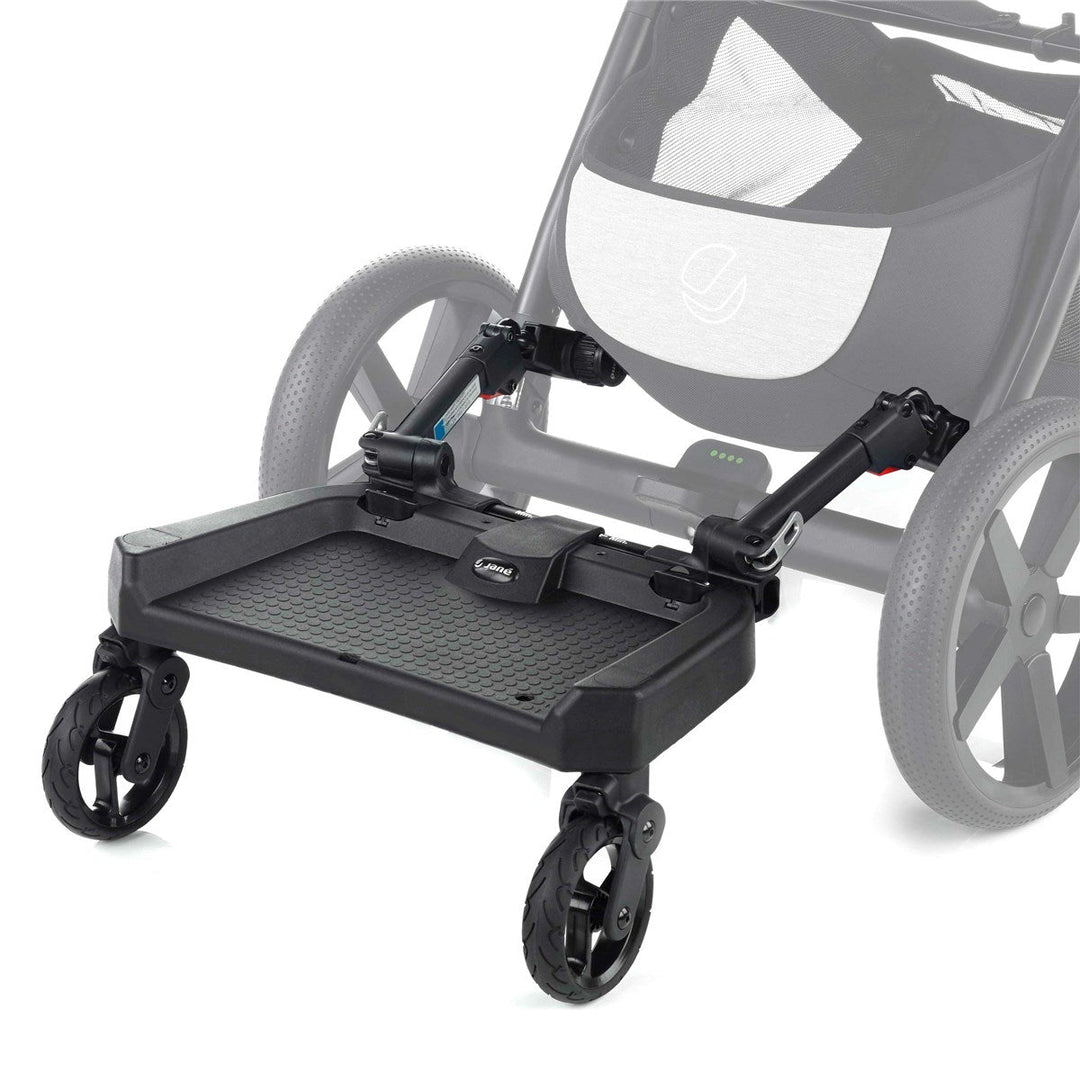 Jané Go Up Surfer buggy board with aluminium frame and 360-degree swivel wheels, front view