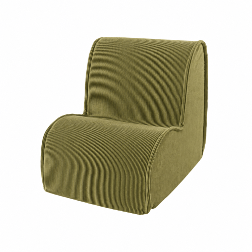 MeowBaby Chair for Children in Slimcord Lime corduroy