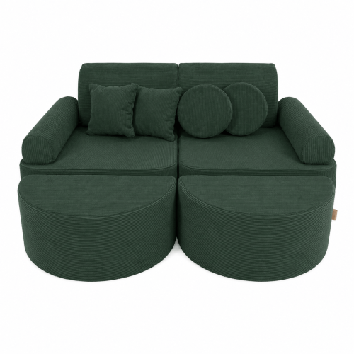 MeowBaby Slimcord Pocket Kids Sofa Max in Forest