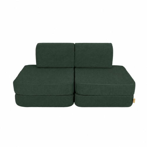 MeowBaby Slimcord Pocket Kids Sofa Basic in Forest