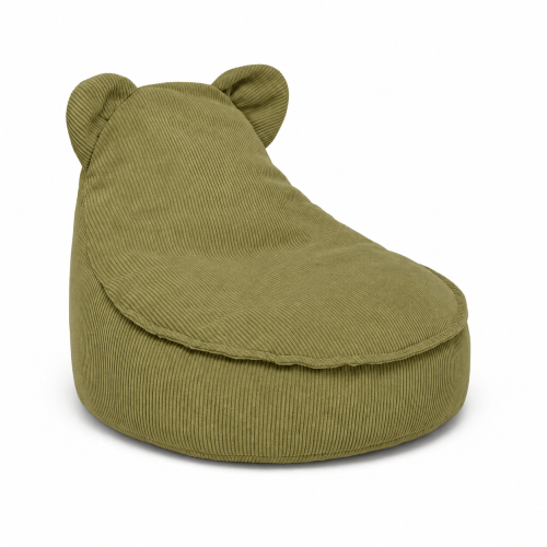 MeowBaby Teddy Sako Bag in Slimcord Lime corduroy