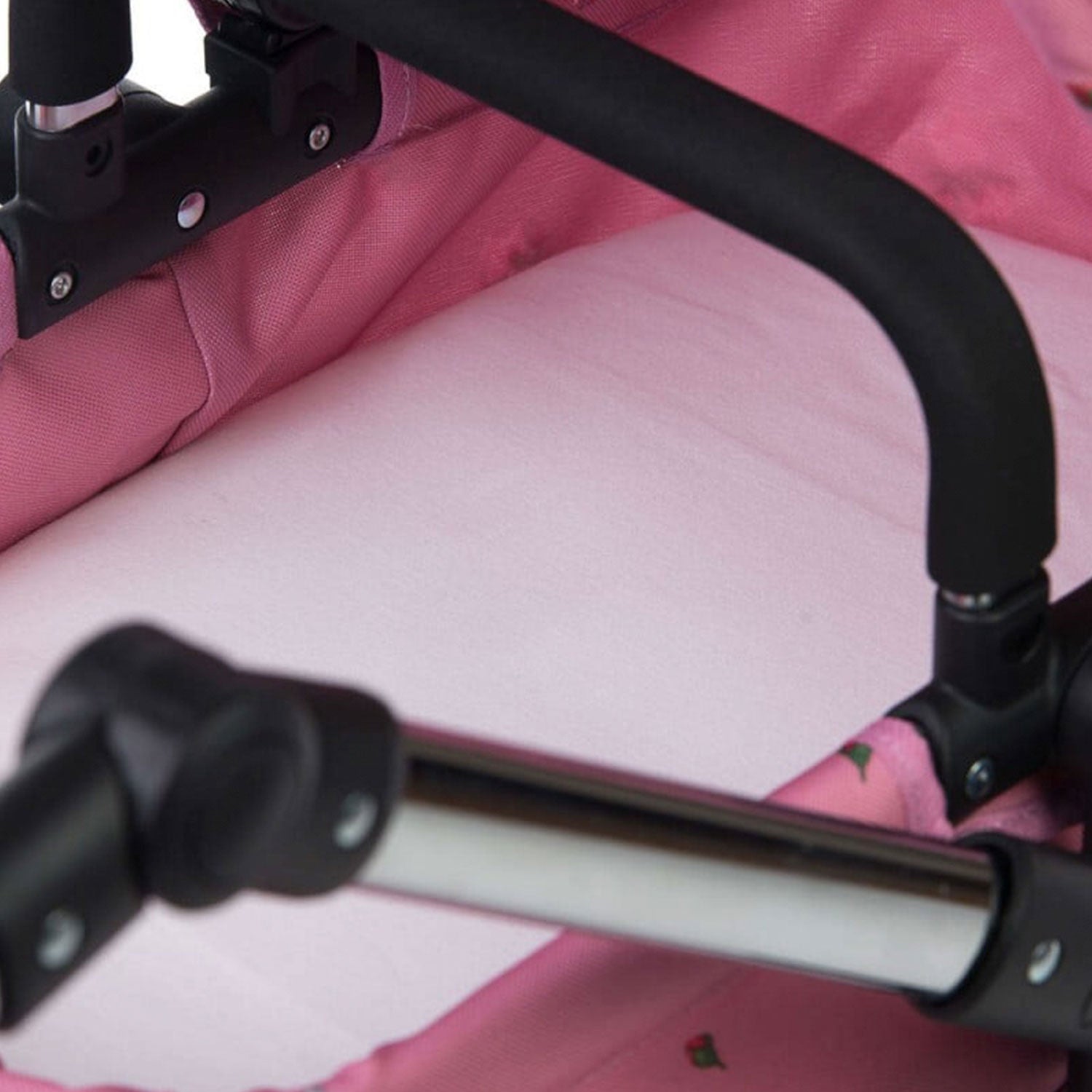 Roma Dolls Pram Fitted Sheet in cream cotton, fitted to a carrycot mattress