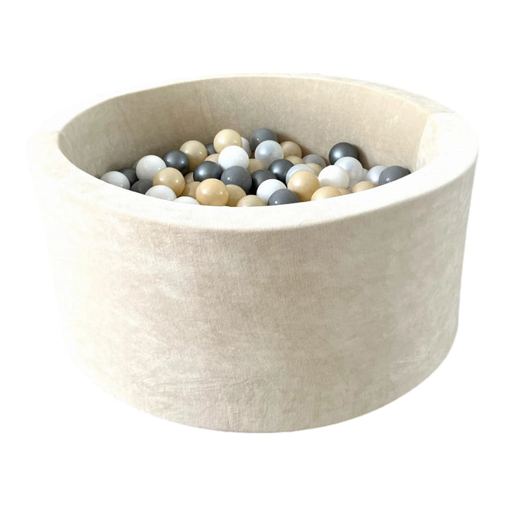 Monio for Kids Cream Velvet Round Ball Pit