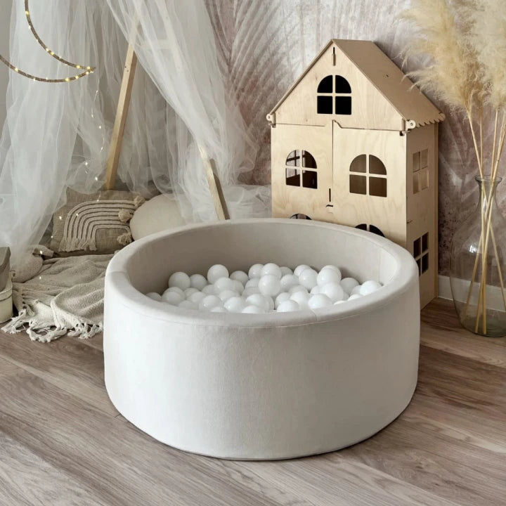 Monio for Kids Cream Cotton Trinity Round Ball Pit