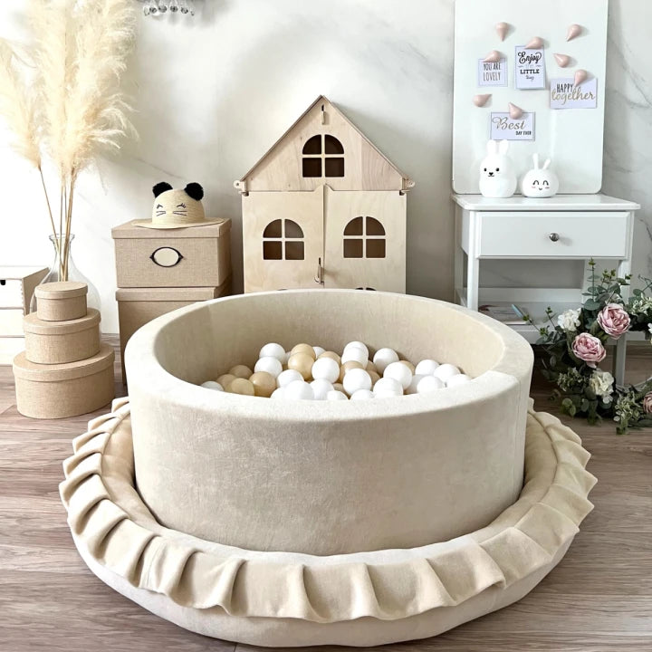 Monio for Kids Cream Velvet Round Ball Pit — hero product image