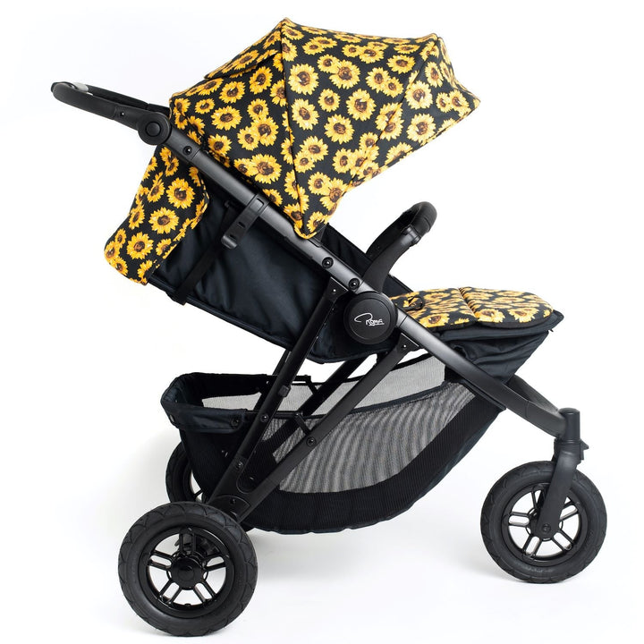 Roma Atlas Sunflower seat unit reclined fully flat with leg rest extended