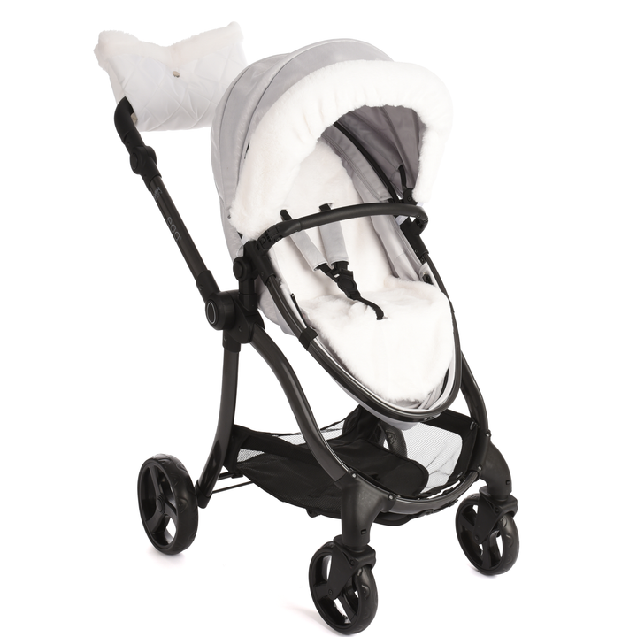 Roma Egg® Dolls Pram in Houndstooth Silver, seat unit view