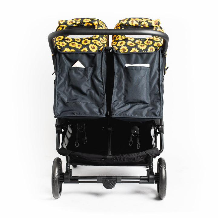 Roma Gemini 2 double pushchair in Sunflower, harness close-up