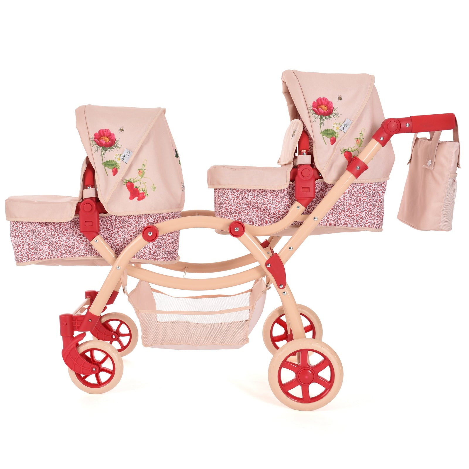 Roma RHS Twin Dolls Pram - Flora - detail photo