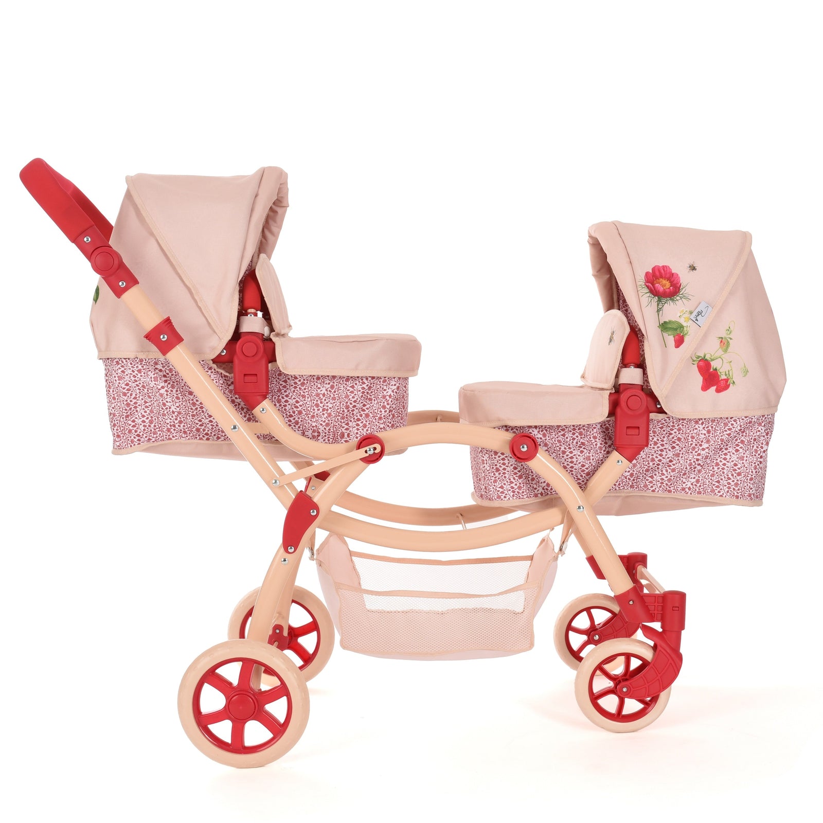 Roma RHS Twin Dolls Pram - Flora - main product photo