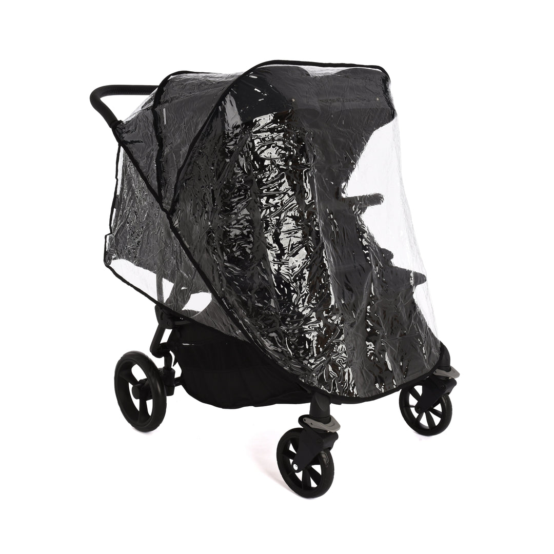 Roma Gemini 2 double pushchair in Jet Black, additional angle