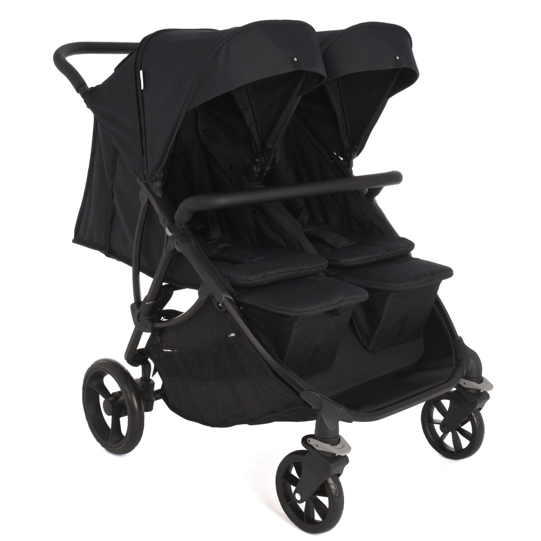 Roma Gemini 2 double pushchair in Jet Black, hero view