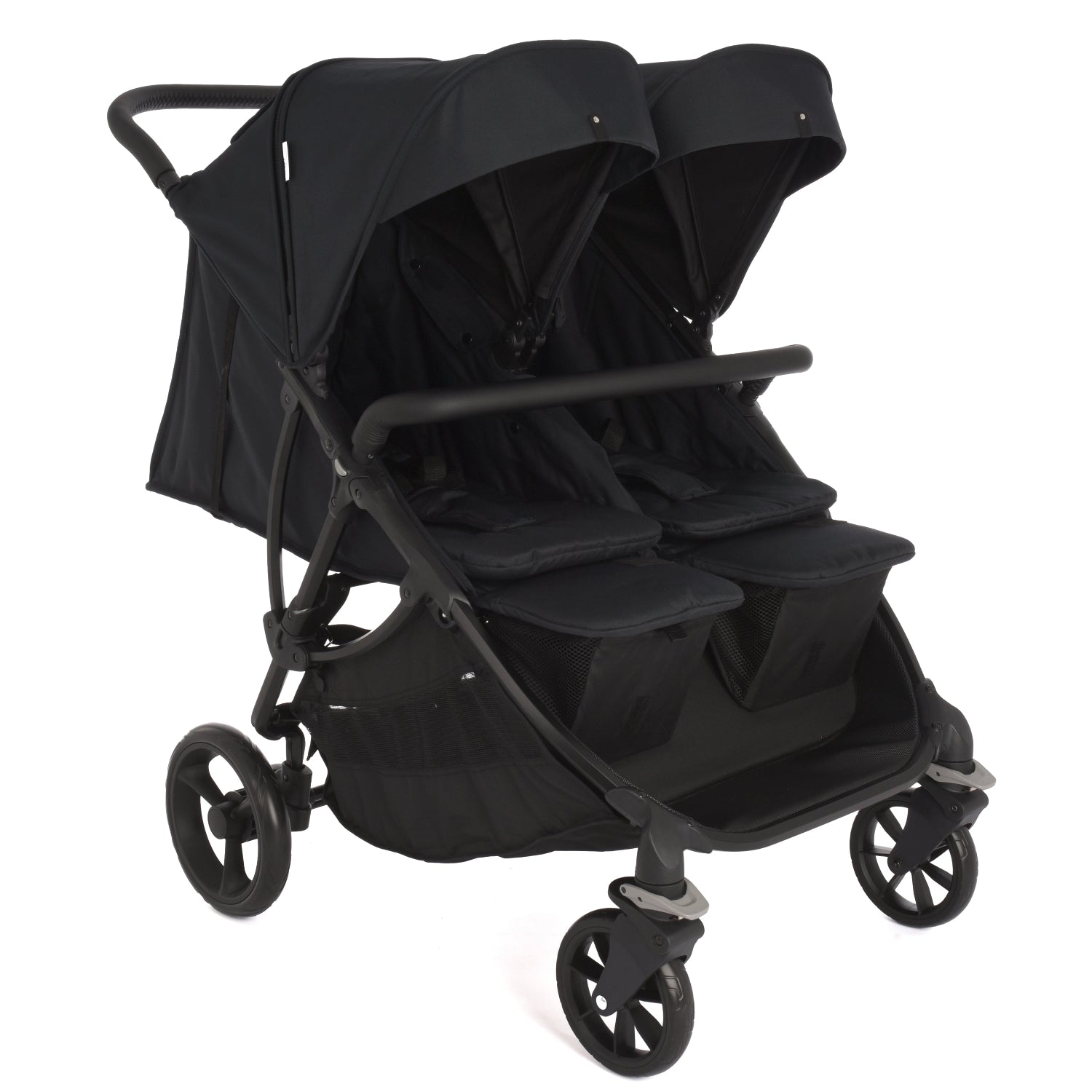 Roma Gemini 2 double pushchair in Jet Black, hero view